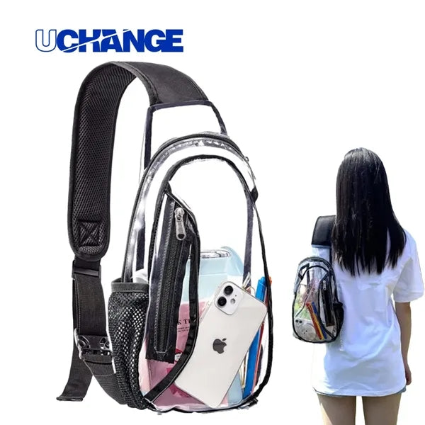 Stadium Approved Transparent Clear Sling Crossbody Bag