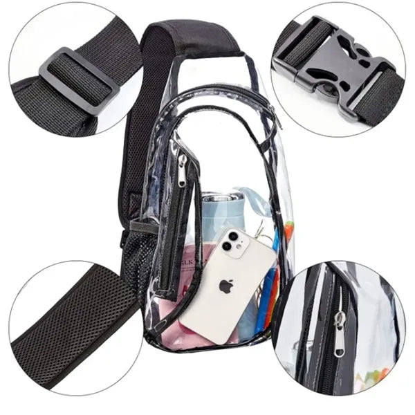 Stadium Approved Transparent Clear Sling Crossbody Bag