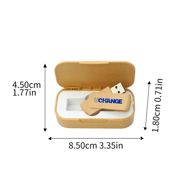 Eco USB Flash Drive Set With Biodegradable Gift Box
