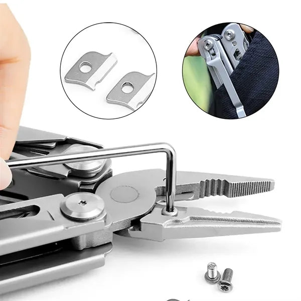 16-in-1 Stainless Steel Multi-Tool Pliers With Bits