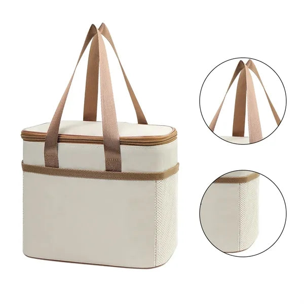 Insulated PEVA Lunch Tote With Water-Resistant Fabric