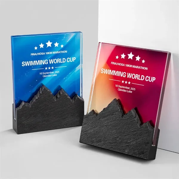 Color Crystal Mountain Peak Award Trophy
