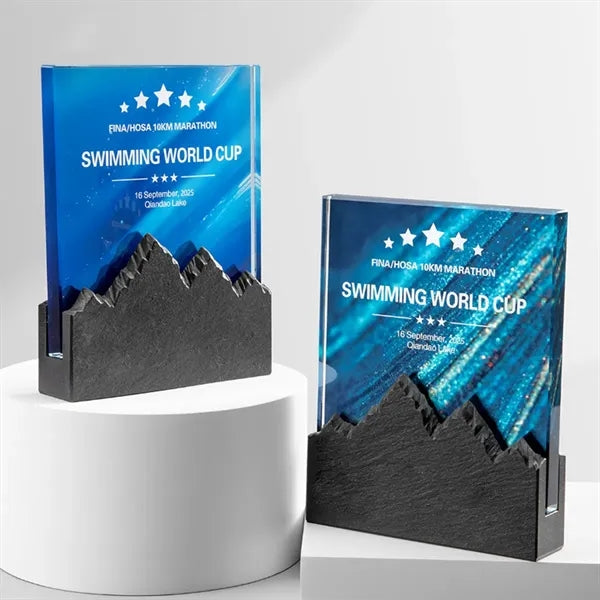 Color Crystal Mountain Peak Award Trophy