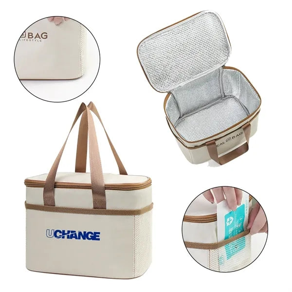 Insulated PEVA Lunch Tote With Water-Resistant Fabric