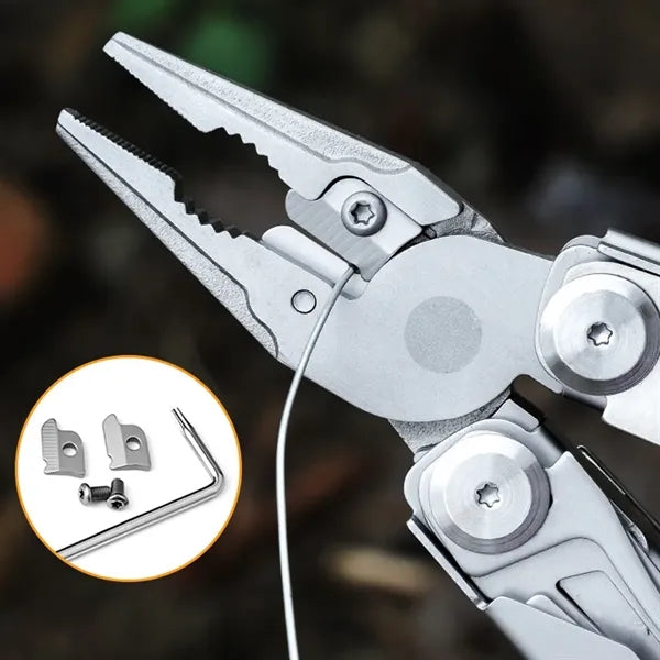 16-in-1 Stainless Steel Multi-Tool Pliers With Bits