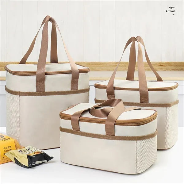Insulated PEVA Lunch Tote With Water-Resistant Fabric
