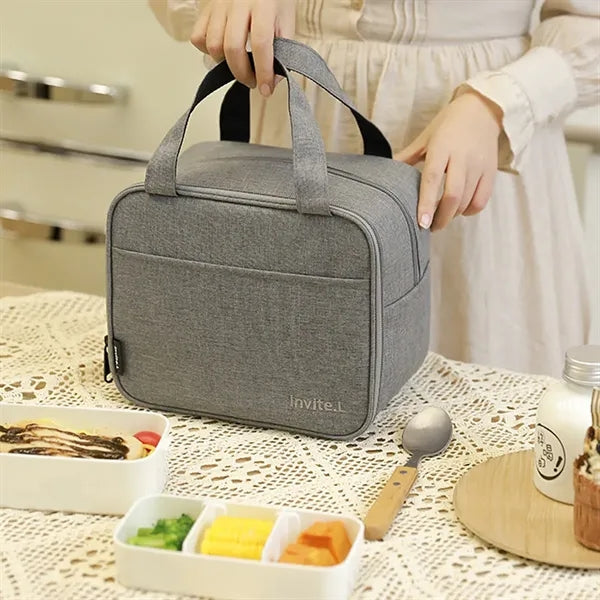 Insulated Oxford Lunch Tote With Leakproof Liner
