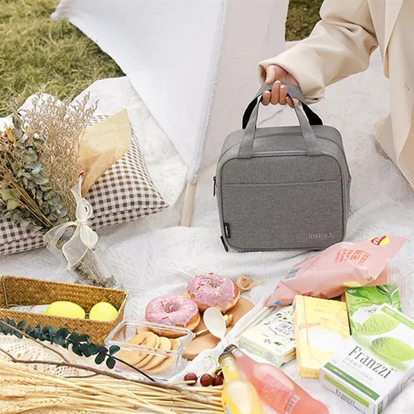 Insulated Oxford Lunch Tote With Leakproof Liner