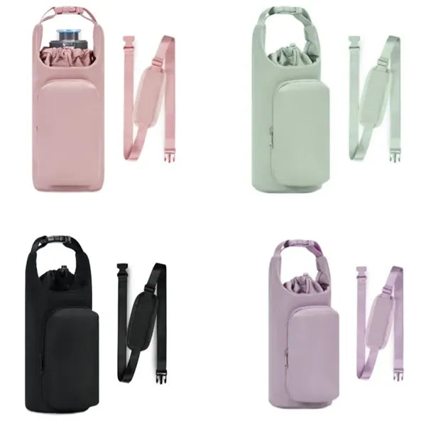 Water Bottle Carrier Bag with Phone Pocket