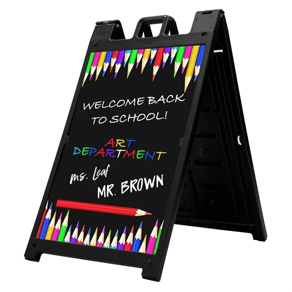 Signicade Deluxe Imprinted Chalkboard Kit (Single-Sided)