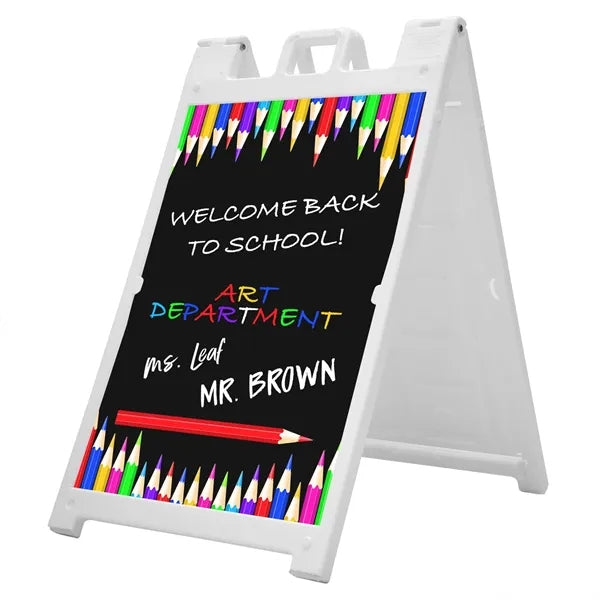 Signicade Deluxe Imprinted Chalkboard Kit (Single-Sided)
