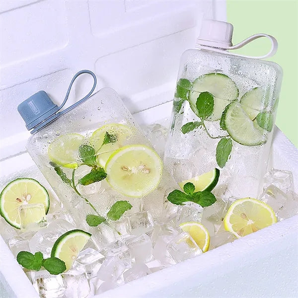 Clear Flat Sports Water Tritan Bottle