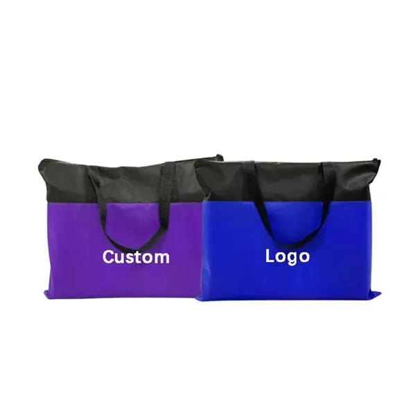 Non Woven Shopping Document Grocery Zippered Tote Bag
