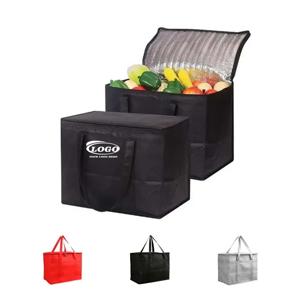 Water Resistant Non Woven Insulated Grocery Cooler Tote Bag