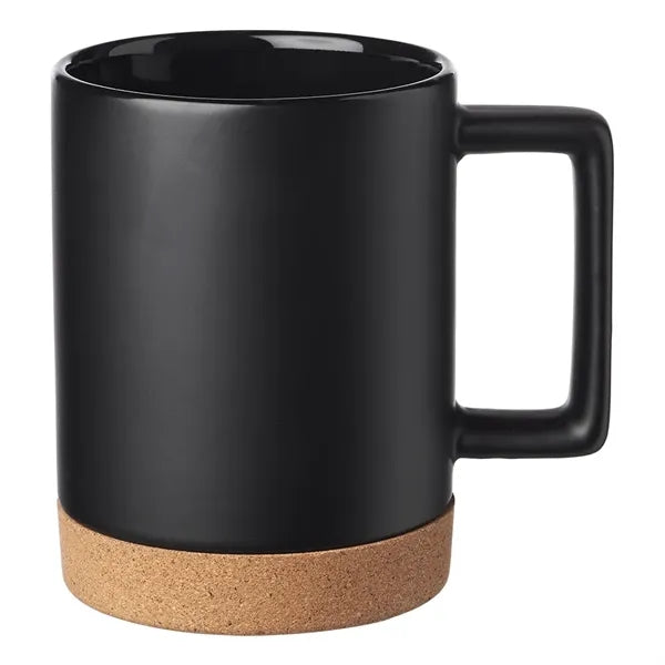 Cork-E 15oz Cork Bottom Ceramic Mug With Square Handle.