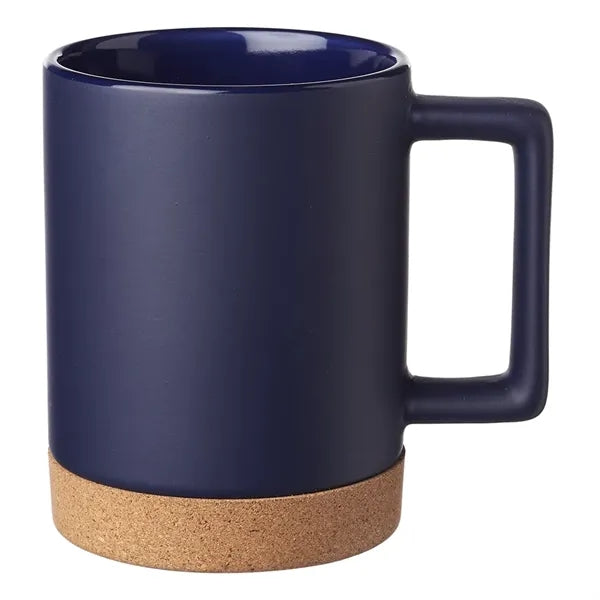 Cork-E 15oz Cork Bottom Ceramic Mug With Square Handle.