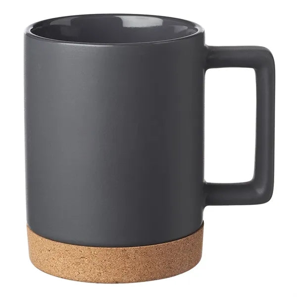 Cork-E 15oz Cork Bottom Ceramic Mug With Square Handle.