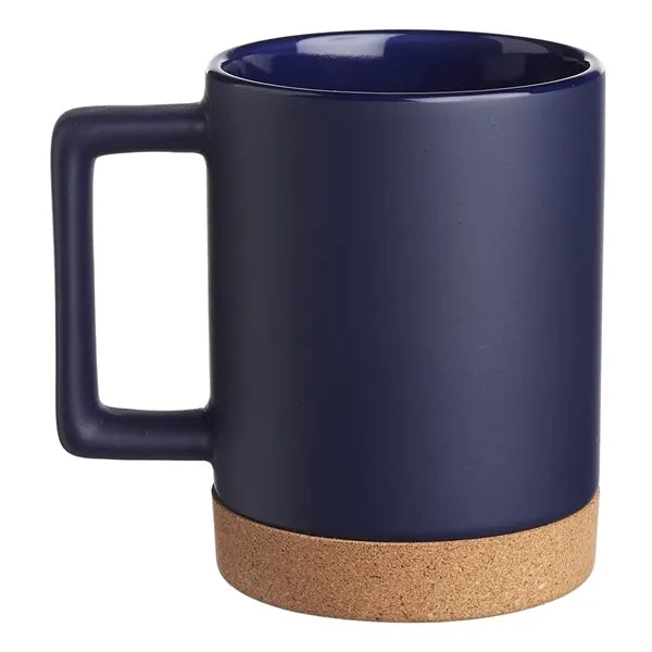 Cork-E 15oz Cork Bottom Ceramic Mug With Square Handle.