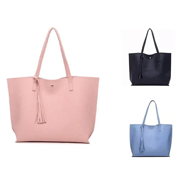 PU Leather Tote Shoulder Bag