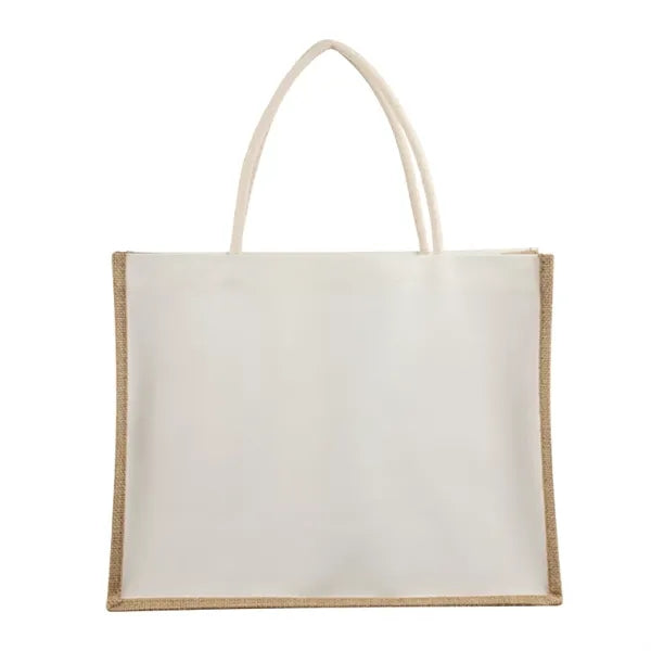 Jute Cotton Tote w/ Handles