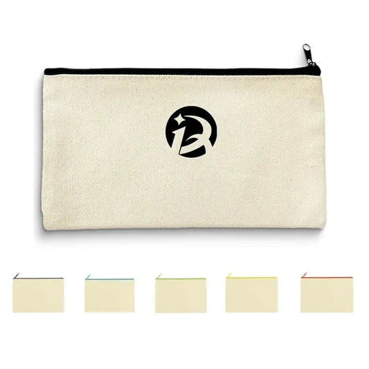Zippered Cotton Canvas Pouch