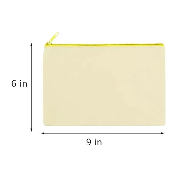 Zippered Cotton Canvas Pouch