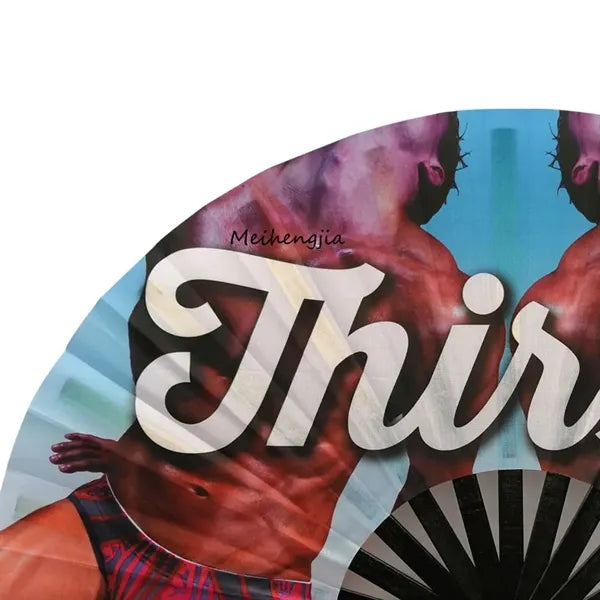 Big size bamboo cloth Kungfu fan