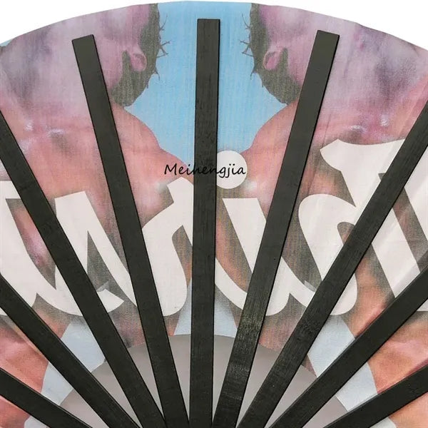 Big size bamboo cloth Kungfu fan
