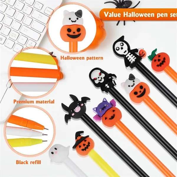Halloween Pumpkin Skull Heads Ghost Gel Pen