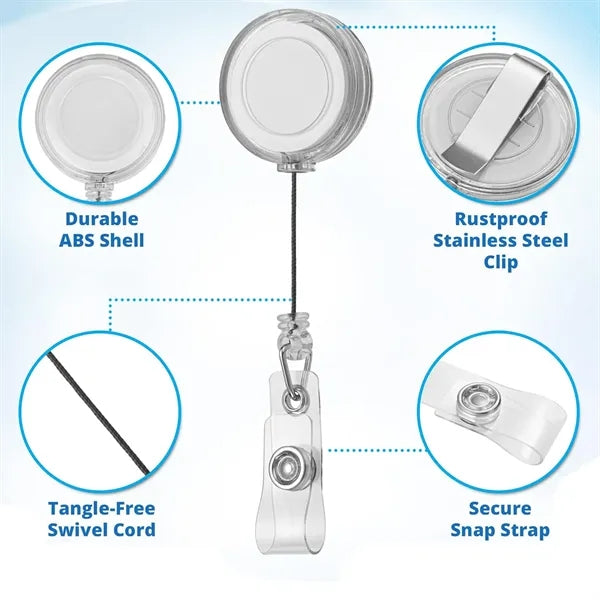 Round-Shaped Retractable Badge Holder