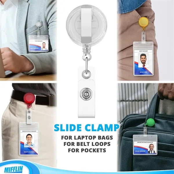 Round-Shaped Retractable Badge Holder