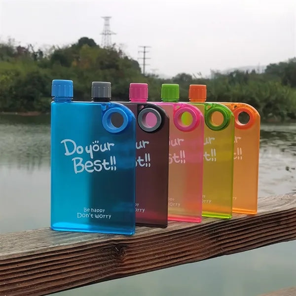 15Oz A5 Square Portable Plastic Water Bottle With Round Hole