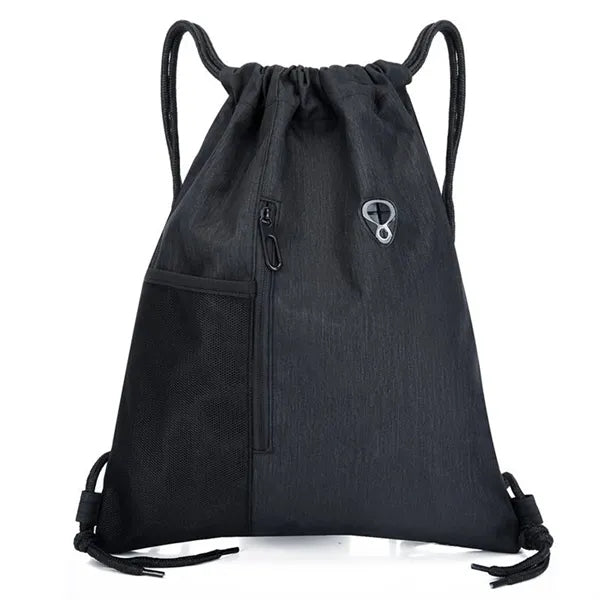Nylon Colorblock Drawstring Bag