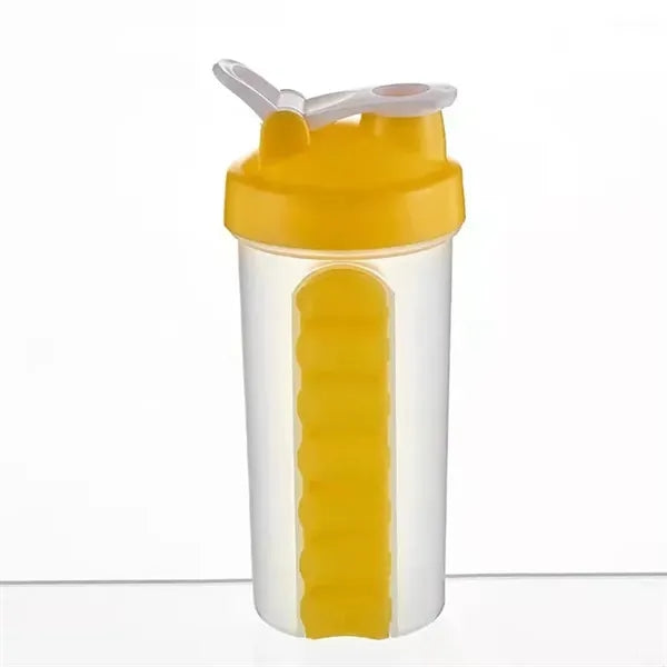 2-in-1 Personal Pill Organizers Shaker Bottle 24 oz.