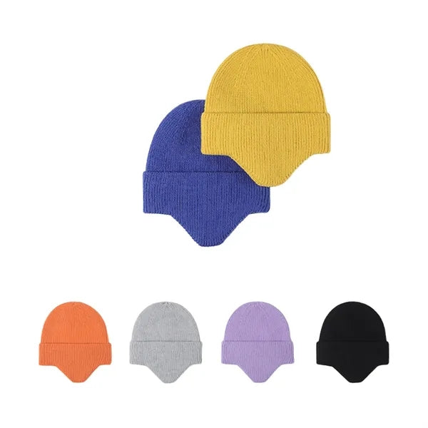 Winter Knit Earflap Hat Cold Weather Beanie