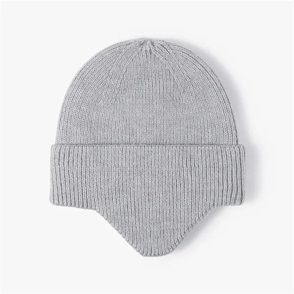 Winter Knit Earflap Hat Cold Weather Beanie