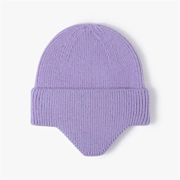 Winter Knit Earflap Hat Cold Weather Beanie
