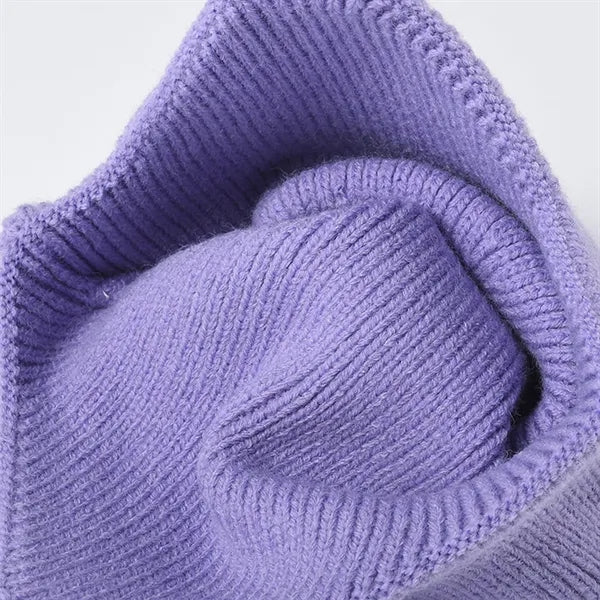 Winter Knit Earflap Hat Cold Weather Beanie