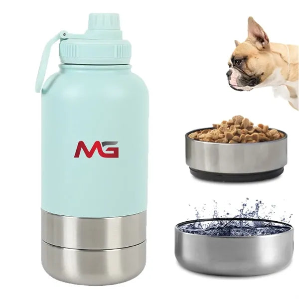 32Oz 3-In-1 Travel Water Bottle For Dogs & Humans