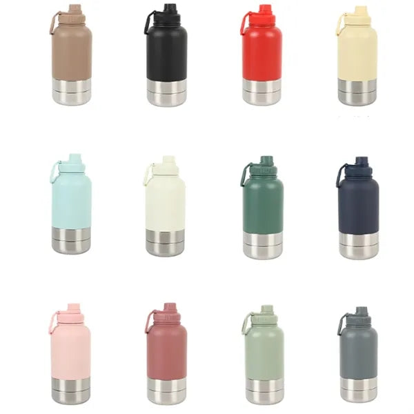 32Oz 3-In-1 Travel Water Bottle For Dogs & Humans