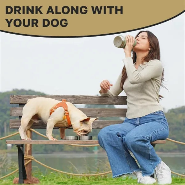 32Oz 3-In-1 Travel Water Bottle For Dogs & Humans