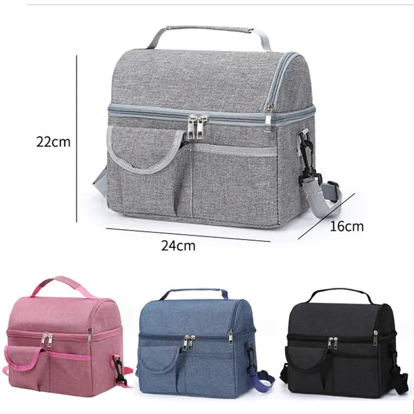 Double Layer Insulated Cooler Bag