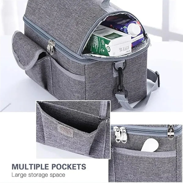 Double Layer Insulated Cooler Bag