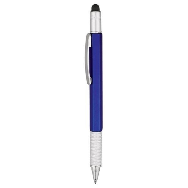6-in-1 Stylus Twist Tool Pen- Metal barrel