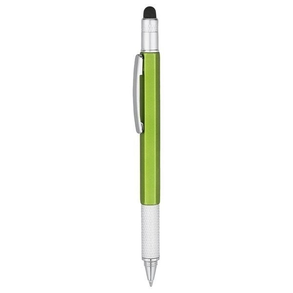 6-in-1 Stylus Twist Tool Pen- Metal barrel