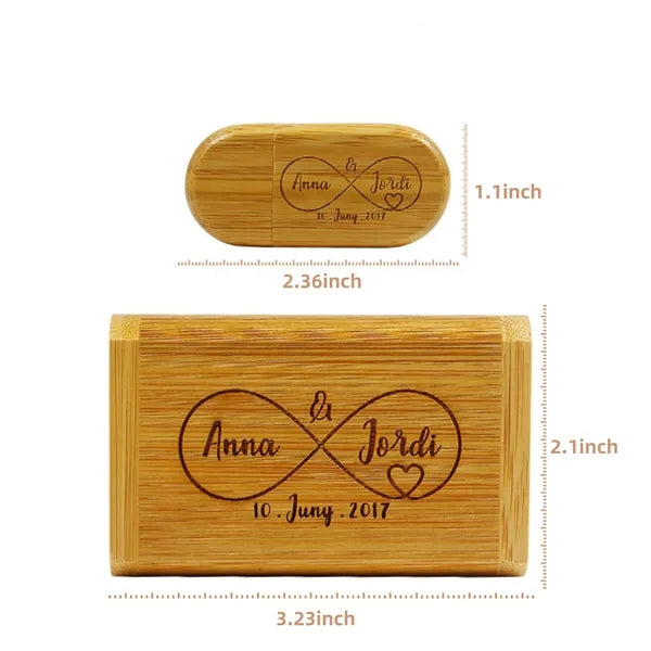 16GB Exquisite Minimalist Wooden USB Flash Drive Set