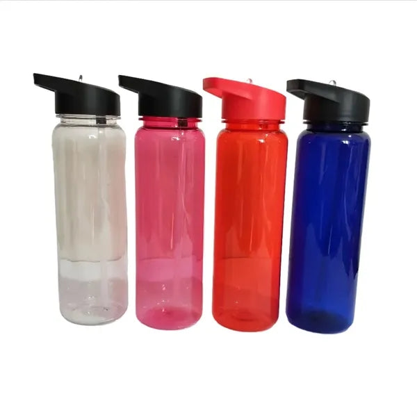 23oz Plastic Sports Water Bottle with Straw Lid