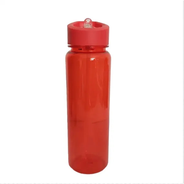 23oz Plastic Sports Water Bottle with Straw Lid