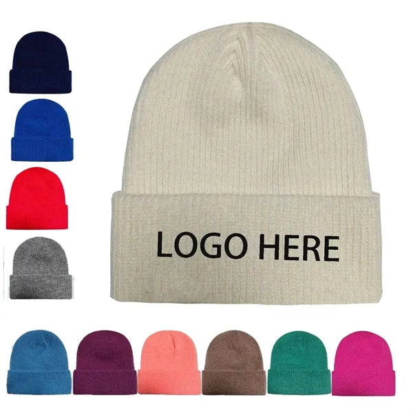Full Color Knitted Cuffed Beanie