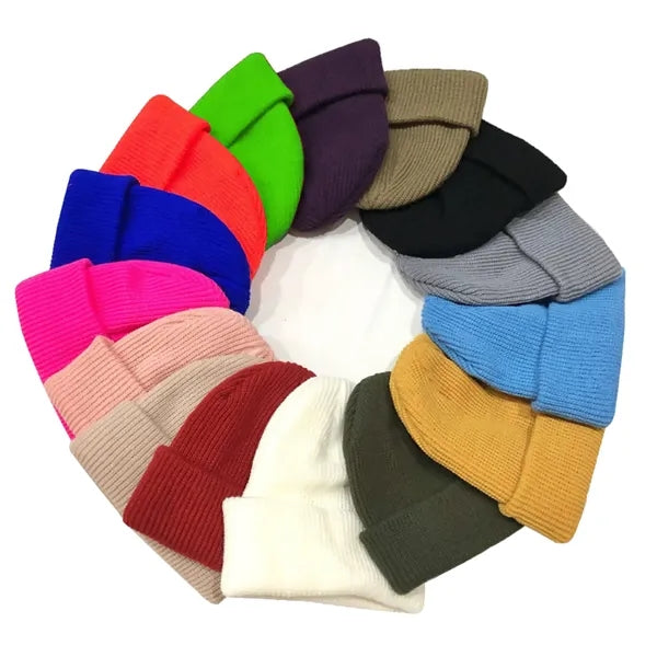 Full Color Knitted Cuffed Beanie